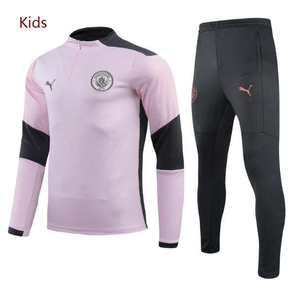 Kids Manchester City Pink Sweat shirt with Pants Training Kits 2020/21